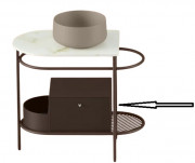 Ящик для консолі Artceram Flair 3.0 висувний МДФ коричневий матовий ACM037 56