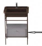 Ящик для консолі Artceram Fuori Scala висувний МДФ platinum ACM039 52