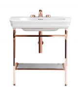 Консоль під раковину ArtCeram Civitas на 68 см з полицею рожеве золото CIA003 77