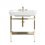 Консоль під раковину ArtCeram Civitas на 90 см із полицею-решіткою золото CIA005 73