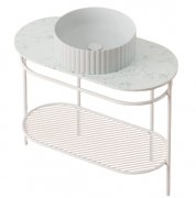 Консоль під раковину Artceram Flair 4.0 метал білий матовий ACA068 05