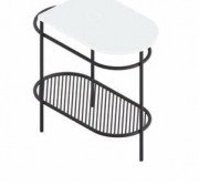 Консоль под раковину Artceram Flair 3.0 металл черный матовый ACA067 17