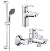 Комплект смесителей для ванной Grohe QuickFix Start Edge 3 в 1 с душевым набором хром UA202501SE