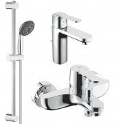 Комплект змішувачів для ванної Grohe QuickFix Get 3 в 1 з душовим набором хром UA202701MQ