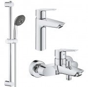 Комплект змішувачів для ванної Grohe QuickFix Start 3 в 1 з душовим набором хром UA202301ME