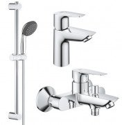 Комплект змішувачів для ванної Grohe QuickFix Start Edge 3 в 1 з душовим набором хром UA202501SE