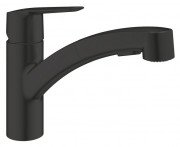 Смеситель для кухни Grohe QuickFix Start однорычажный с выдвижной лейкой черный матовый 303072431