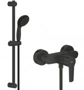 Змішувач для душу Grohe QuickFix Start із душовим гарнітуром чорний матовий UA30330801