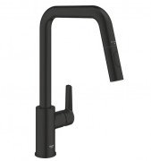 Смеситель для кухни Grohe QuickFix Start с выдвижной лейкой черный матовый 306312430