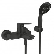 Змішувач для ванної кімнати Grohe QuickFix Start з душовим набором чорний матовий UA30330701