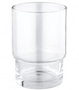 Запасна склянка для зубних щіток Grohe QuickFix Start без тримача прозоре скло 41184000