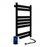 Электрический полотенцесушитель NAVIN Largo 500х800 Sensor (подключение справа) таймер черный муар 12-244053-5080