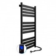 Электрический полотенцесушитель NAVIN Largo 500х1200 Sensor (подключение справа) таймер черный муар 12-244053-5012