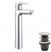 Змішувач для раковини Grohe QuickFix StartEdge одноважільний з донним клапаном хром 23777001