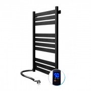 Електрична сушка для рушників NAVIN Largo 500х1000 Sensor (підключення зліва) таймер чорний муар 12-244153-5010