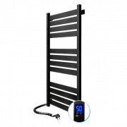 Електрична сушка для рушників NAVIN Largo 500х1200 Sensor (підключення ліворуч) таймер чорний муар 12-244153-5012