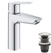 Змішувач для раковини Grohe QuickFix Start одноважільний з донним клапаном хром 23746002