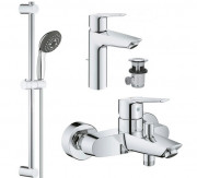 Комплект змішувачів для ванної Grohe QuickFix Start 3 в 1 з душовим набором хром UA202301MQ