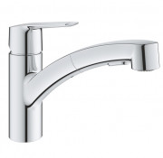 Змішувач для кухні Grohe QuickFix Start одноважільний з висувною лійкою хром 30531001