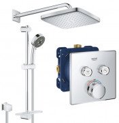 Душевая система скрытого монтажа Grohe QuickFix Grohtherm SmartControl с Vitalio Comfort 250 Cube хром UA202801C2