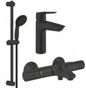 Комплект змішувачів для ванної Grohe QuickFix Start 3 в 1 з душовим набором UA303304TM