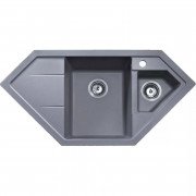 Мийка для кухні Teka Astral 80 Е-TG 100х50 см з двома чашами та крилом теграніт сірий металік 40143533