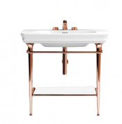 Консоль под раковину ArtCeram Civitas на 90 см с полкой розовое золото CIA009 77