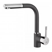 Змішувач для кухні Teka ARK 938 (Alaior-XL HP) одноважільний з витяжною лійкою чорний металік/хром 23938120Q