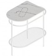 Консоль под раковину ArtCeram Flair 85x46х75,5 см белый матовый/белый мрамор каррара ACA065