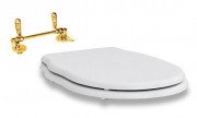 Сиденье с крышкой для унитаза ArtCeram Hermitage Soft-Close дюропласт белый петли золото HEA005 01;73