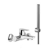 Змішувач для ванної кімнати Ponsi Ecostyle одноважільний з душовим набором хром BTESTCVA02