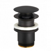 Донный клапан для раковины Kludi Push-Open черный матовый 1042639-00