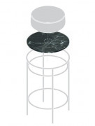 Столешница для консоли ArtCeram Vogue керамика nero marquinia TFA011 90