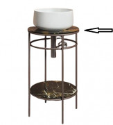 Стільниця для консолі ArtCeram Vogue кераміка black/gold TFA011 91