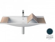 Раковина для ванної ArtCeram The One 90х42 см кераміка синьо-зелений THL002 42;00