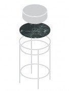 Столешница для консоли ArtCeram Vogue керамика nero marquinia TFA011 90