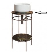 Столешница для консоли ArtCeram Vogue керамика black/gold TFA011 91