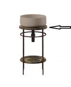 Столешница для консоли ArtCeram Vogue керамика emperador TFA011 92