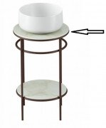 Столешница для консоли ArtCeram Vogue керамика calacatta gold TFA011 94