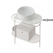 Столешница для консоли ArtCeram Flair 3.0 керамика каррара TFA009 47