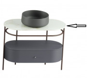 Столешница для консоли ArtCeram Flair 4.0 керамика calacatta gold TFA010 94