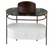 Стільниця для консолі ArtCeram Flair 4.0 кераміка black/gold TFA010 91