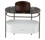 Столешница для консоли ArtCeram Flair 4.0 керамика black/gold TFA010 91