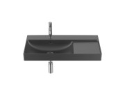 Раковина для ванної Roca Ona 80x46 см чаша зліва Fineceramic® чорний матовий A327689080