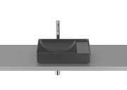 Раковина для ванной Roca Ona 55x34,5 см чаша слева Fineceramic® черный матовый A32768C080