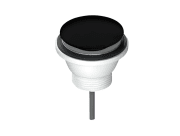 Донный клапан click-clack L.B.Plast пластик матовый черный LI232-N