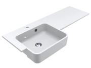 Раковина для ванної Miraggio FONTANA L Miramarble білий глянсовий 0000518