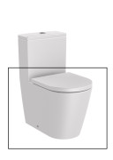 Чаша унітазу-компакту Roca Inspira Rimless 37,5х60 см сантехнічна кераміка перловий A342529630