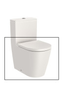 Чаша унітазу-компакту Roca Inspira Rimless 37,5х60 см сантехнічна кераміка бежевий A342529650