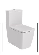 Чаша унітазу-компакту Roca Inspira Rimless 37,5х64,5 см сантехнічна кераміка перловий A342536630